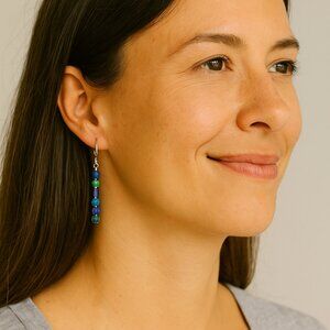 🍒 Dangle Handcrafted Earrings STERLING SILVER HOOKS 🐥